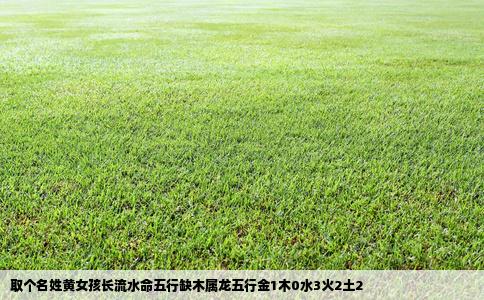 取个名姓黄女孩长流水命五行缺木属龙五行金1木0水3火2土2