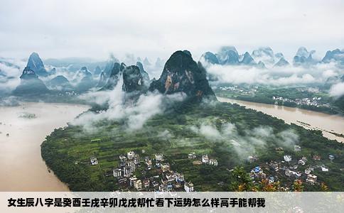 女生辰八字是癸酉壬戌辛卯戊戌帮忙看下运势怎么样高手能帮我