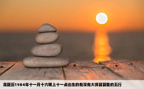 是阴历1984年十一月十六晚上十一点出生的有没有大师算算我的五行