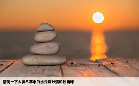 请问一下大师八字中的水是否分清和浊两种