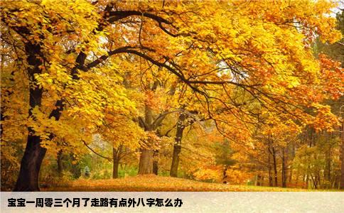宝宝一周零三个月了走路有点外八字怎么办