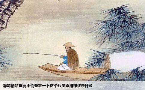 算命请命理高手们鉴定一下这个八字喜用神该是什么