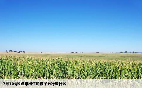 7月10号9点半出生的孩子五行缺什么