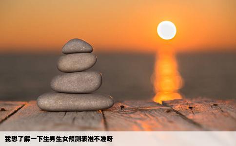 我想了解一下生男生女预测表准不准呀