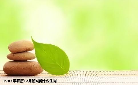 1983年农历12月初6属什么生肖