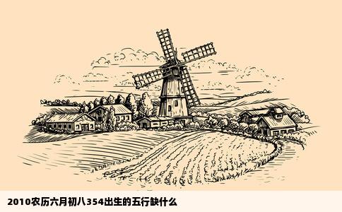 2010农历六月初八354出生的五行缺什么