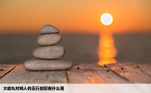 大蛇丸对鸣人的五行封印有什么用