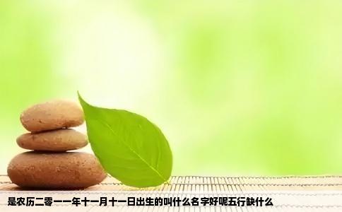 是农历二零一一年十一月十一日出生的叫什么名字好呢五行缺什么