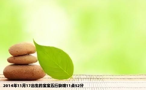 2014年11月17出生的宝宝五行缺啥11点52分