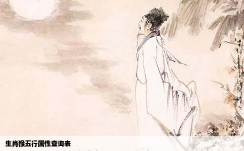 生肖猴五行属性查询表