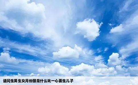 请问生男生女月份图是什么叱一心要生儿子