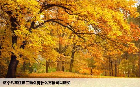 这个八字注定二婚么有什么方法可以避免
