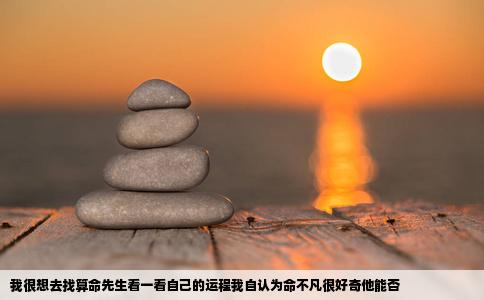 我很想去找算命先生看一看自己的运程我自认为命不凡很好奇他能否