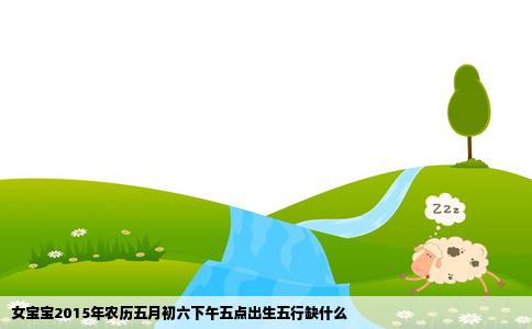 女宝宝2015年农历五月初六下午五点出生五行缺什么