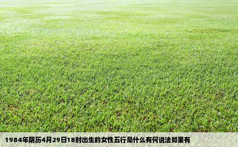 1984年阴历4月29日18时出生的女性五行是什么有何说法如果有