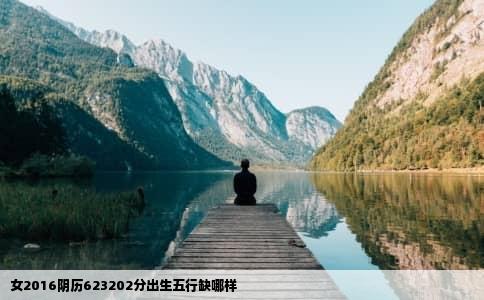 女2016阴历623202分出生五行缺哪样
