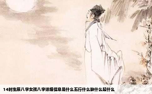 14时生辰八字女孩八字详细信息是什么五行什么缺什么起什么