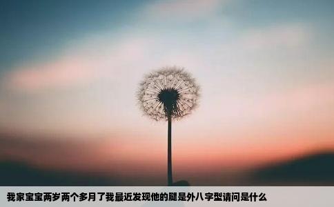 我家宝宝两岁两个多月了我最近发现他的腿是外八字型请问是什么