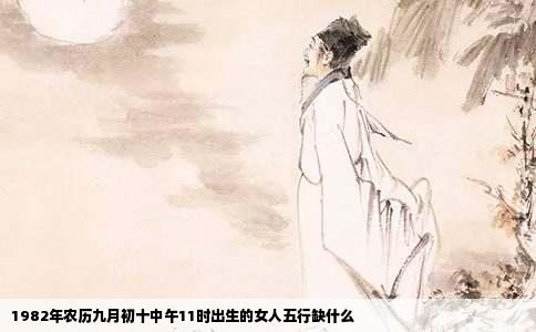 1982年农历九月初十中午11时出生的女人五行缺什么