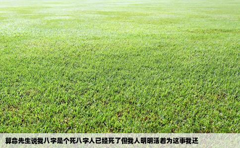 算命先生说我八字是个死八字人已经死了但我人明明活着为这事我还