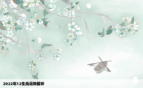 2022年12生肖运势解析