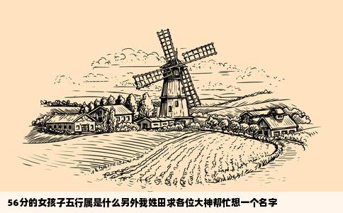 56分的女孩子五行属是什么另外我姓田求各位大神帮忙想一个名字