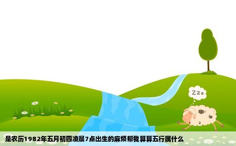 是农历1982年五月初四凌晨7点出生的麻烦帮我算算五行属什么