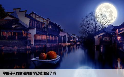 学揭秘人的命运真的早已被注定了吗