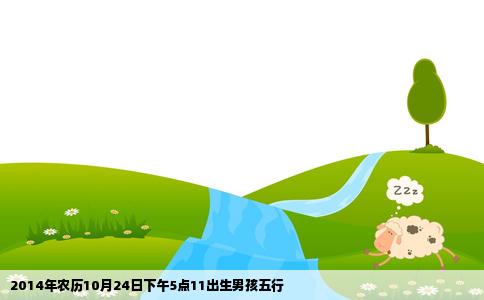 2014年农历10月24日下午5点11出生男孩五行