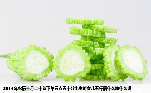 2014年农历十月二十叁下午五点五十分出生的女儿五行属什么缺什么吗