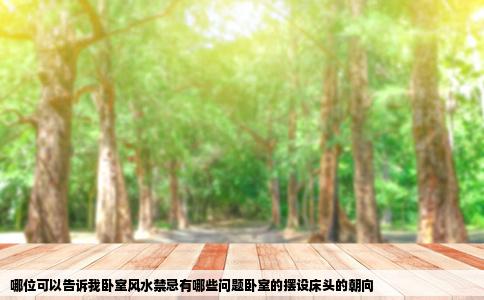 哪位可以告诉我卧室风水禁忌有哪些问题卧室的摆设床头的朝向