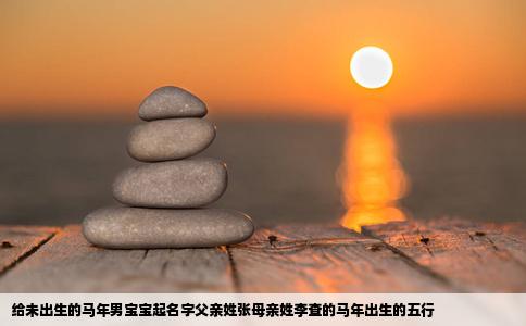 给未出生的马年男宝宝起名字父亲姓张母亲姓李查的马年出生的五行
