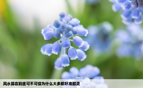 风水算命到底可不可信为什么大多都好准那灵