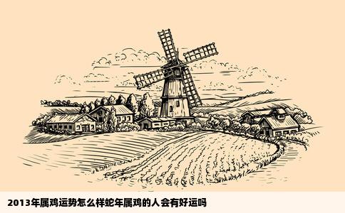 2013年属鸡运势怎么样蛇年属鸡的人会有好运吗