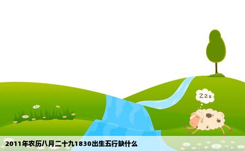 2011年农历八月二十九1830出生五行缺什么
