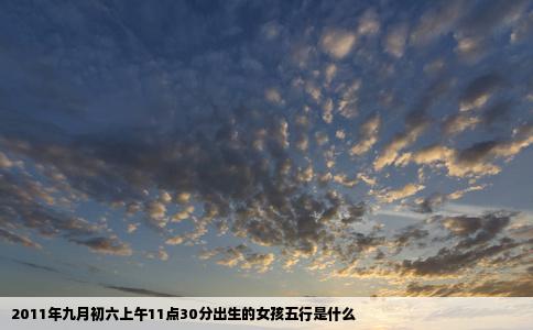 2011年九月初六上午11点30分出生的女孩五行是什么