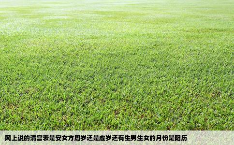 网上说的清宫表是安女方周岁还是虚岁还有生男生女的月份是阳历