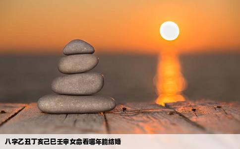 八字乙丑丁亥己巳壬申女命看哪年能结婚