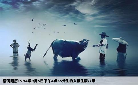 请问阳历1994年9月5日下午4点55分生的女孩生辰八字