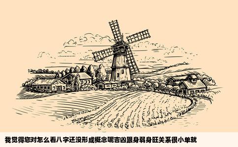我觉得您对怎么看八字还没形成概念呢吉凶跟身弱身旺关系很小单就