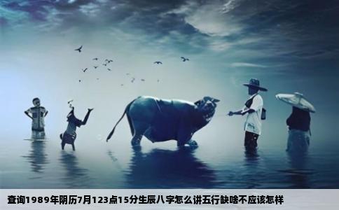 查询1989年阴历7月123点15分生辰八字怎么讲五行缺啥不应该怎样