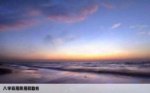 八字喜用忌用和取名