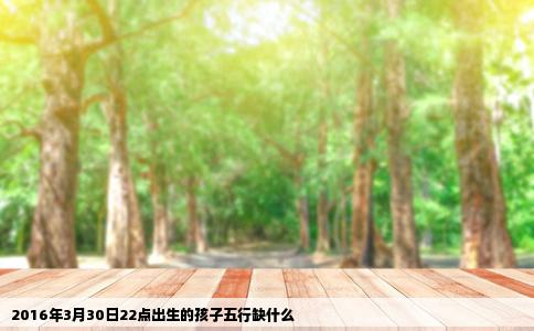 2016年3月30日22点出生的孩子五行缺什么