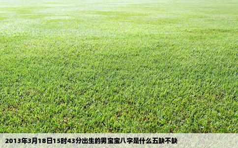 2013年3月18日15时43分出生的男宝宝八字是什么五缺不缺