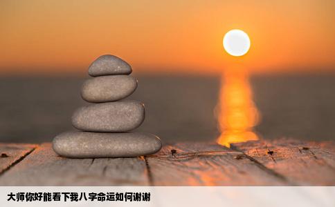大师你好能看下我八字命运如何谢谢