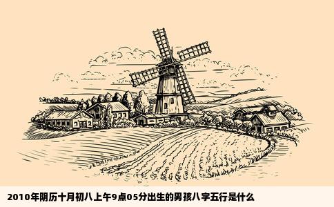 2010年阴历十月初八上午9点05分出生的男孩八字五行是什么