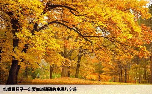 结婚看日子一定要知道确确的生辰八字吗