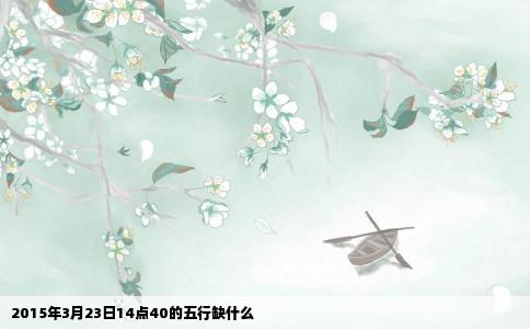 2015年3月23日14点40的五行缺什么