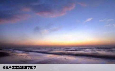 杨姓马宝宝起名三字四字