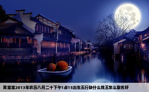 男宝宝2013年农历八月二十下午1点15出生五行缺什么姓王怎么取名好